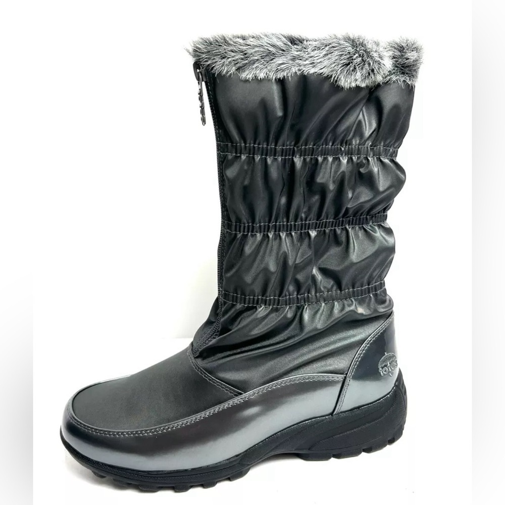Totes Womens Rogan Winter Boot Grey 9W